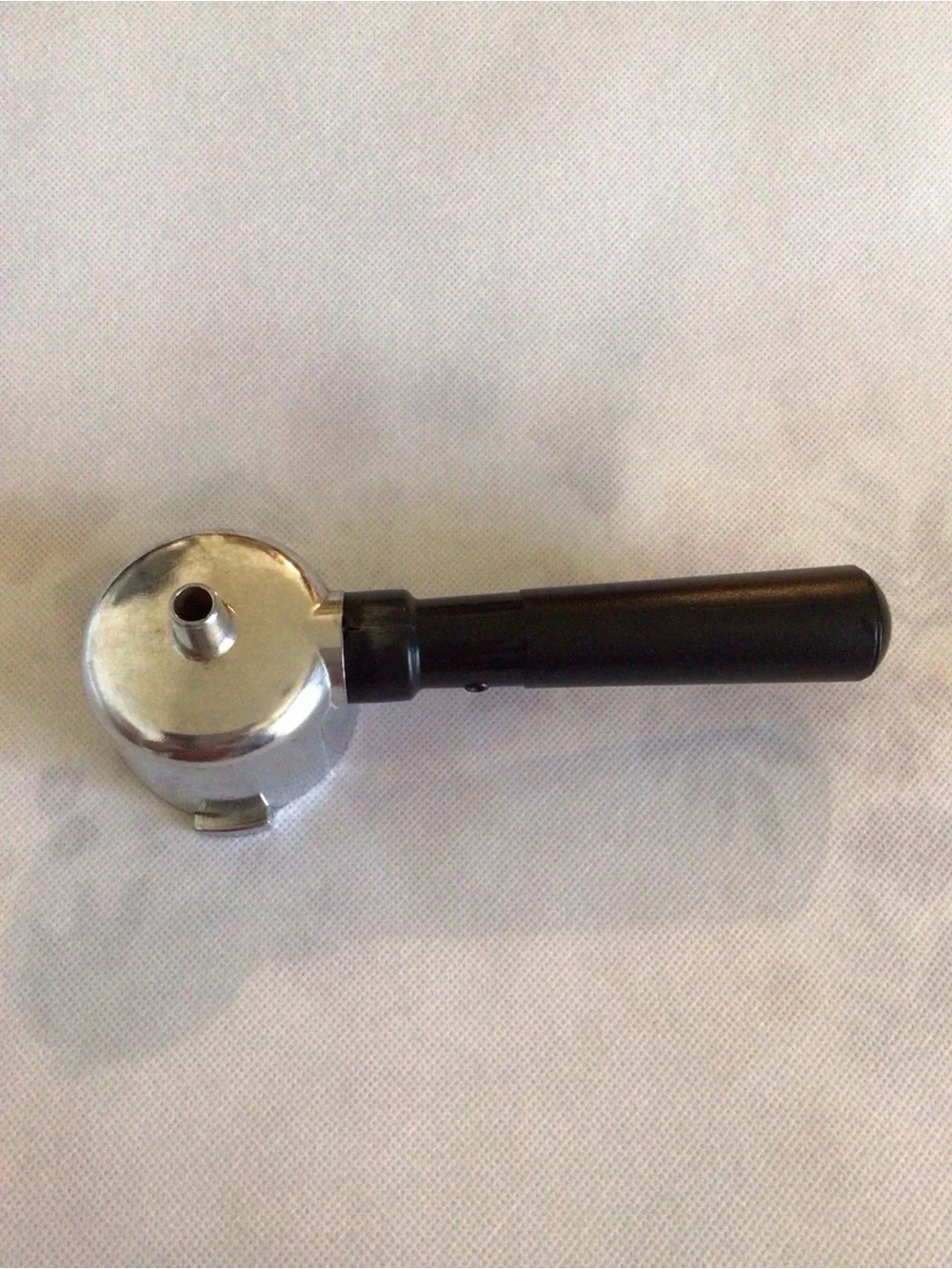 Black and Silver Portafilter and Filter Basket - Espresso Machine Accessory
